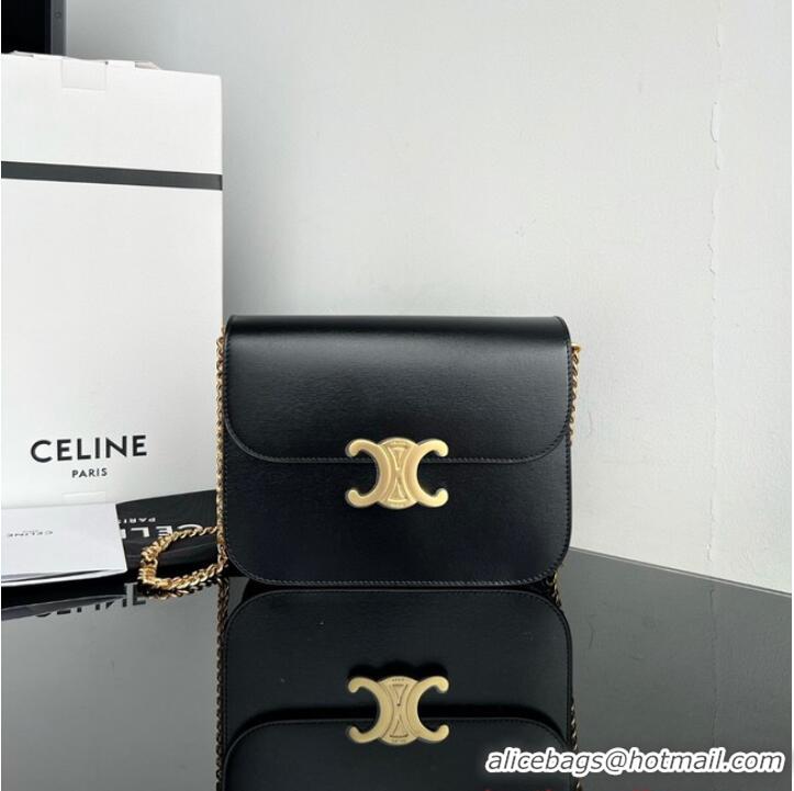 Promotional Celine MEDIUM COLLEGE BAG IN SHINY CALFSKIN 113583 BLACK