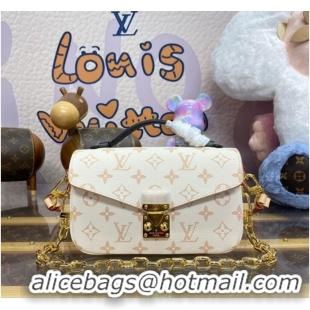 Buy Discount Louis vuitton Monogram Canvas Pochette Metis East West M46914 Beige