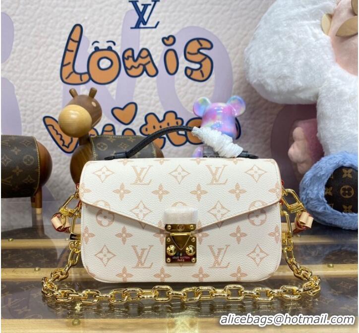 Buy Discount Louis vuitton Monogram Canvas Pochette Metis East West M46914 Beige