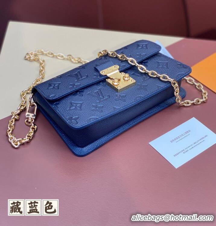 Promotional Louis Vuitton Monogram Empreinte Wallet On Chain Metis M82836 Royal Blue