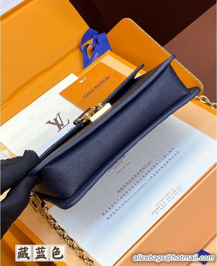 Promotional Louis Vuitton Monogram Empreinte Wallet On Chain Metis M82836 Royal Blue