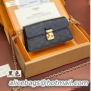 Top Quality Louis Vuitton Monogram Empreinte Wallet On Chain Metis M82836 Black