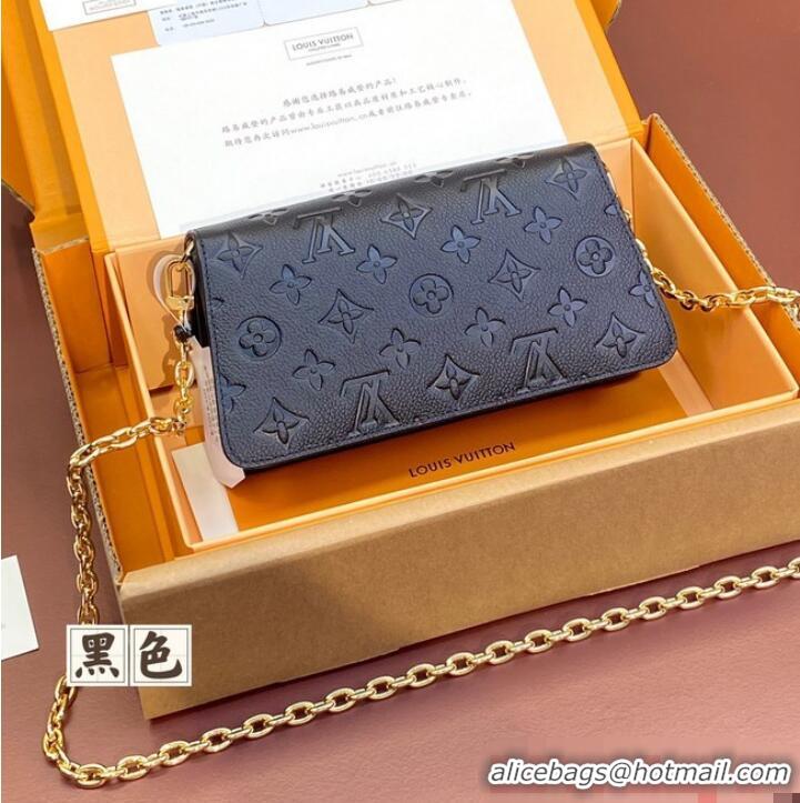 Top Quality Louis Vuitton Monogram Empreinte Wallet On Chain Metis M82836 Black