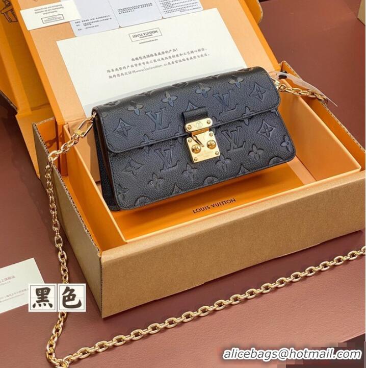 Top Quality Louis Vuitton Monogram Empreinte Wallet On Chain Metis M82836 Black