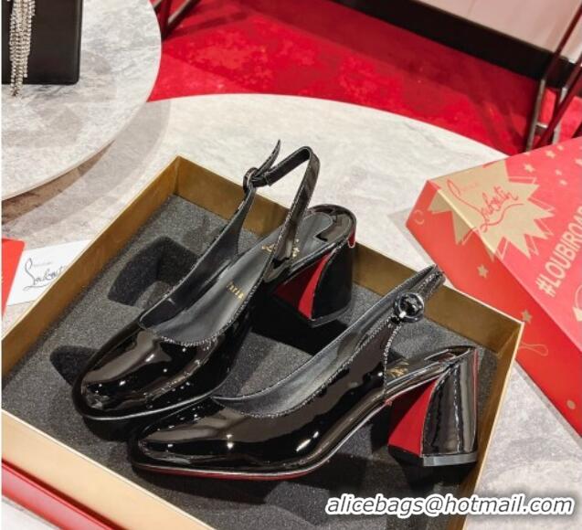 Best Price Christian Louboutin So Jane Slingback Pumps 5.5cm in Patent Leather 1014012