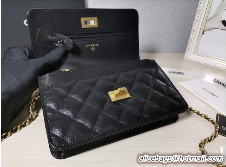 Super Quality Chanel CLASSIC WALLET ON CHAIN AP0251 Black