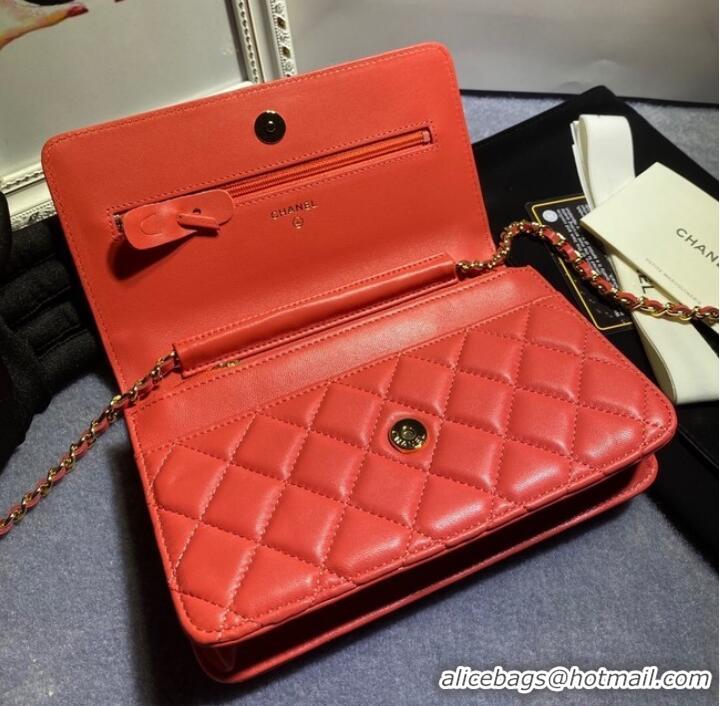 Luxury Discount Chanel WALLET ON CHAIN AP1794 Red