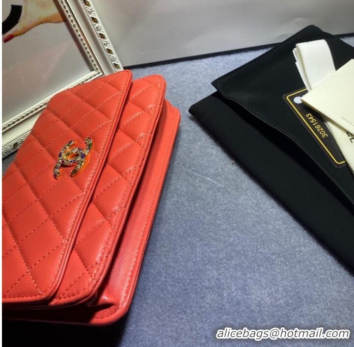 Luxury Discount Chanel WALLET ON CHAIN AP1794 Red