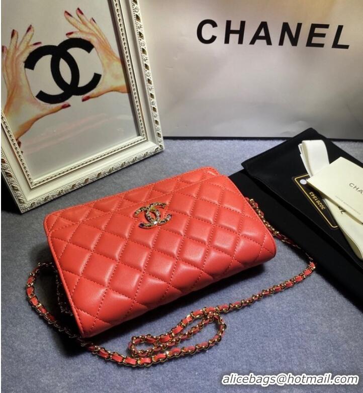 Luxury Discount Chanel WALLET ON CHAIN AP1794 Red