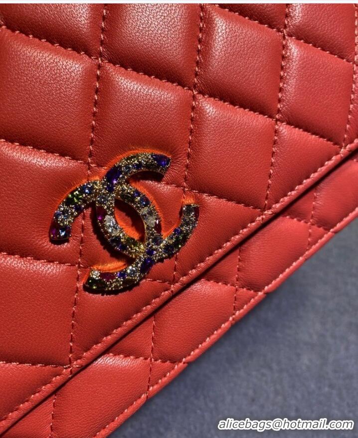 Luxury Discount Chanel WALLET ON CHAIN AP1794 Red