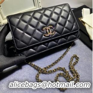 Trendy Design Chanel WALLET ON CHAIN AP1794 Black