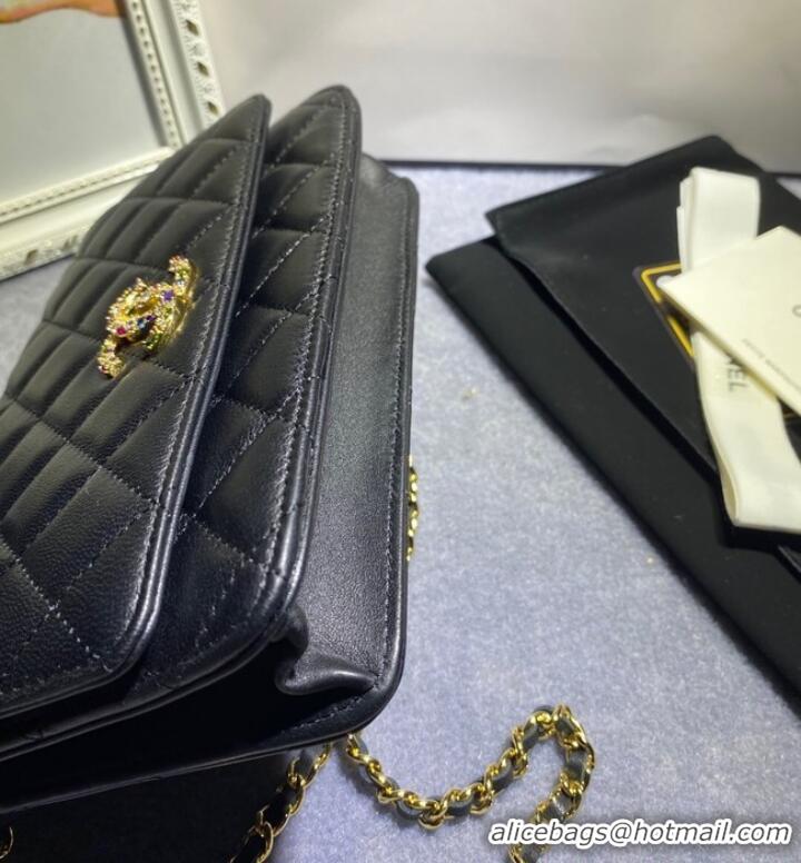 Trendy Design Chanel WALLET ON CHAIN AP1794 Black