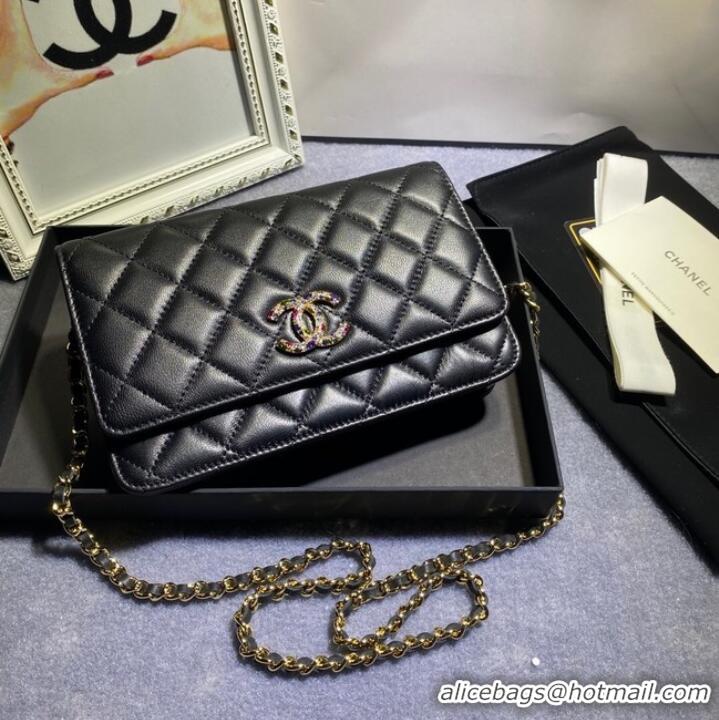 Trendy Design Chanel WALLET ON CHAIN AP1794 Black