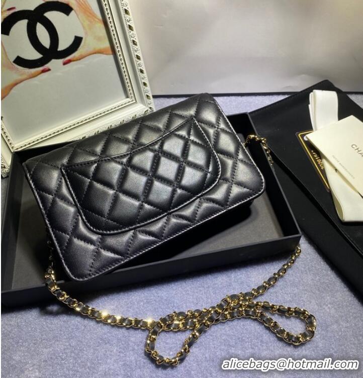 Trendy Design Chanel WALLET ON CHAIN AP1794 Black