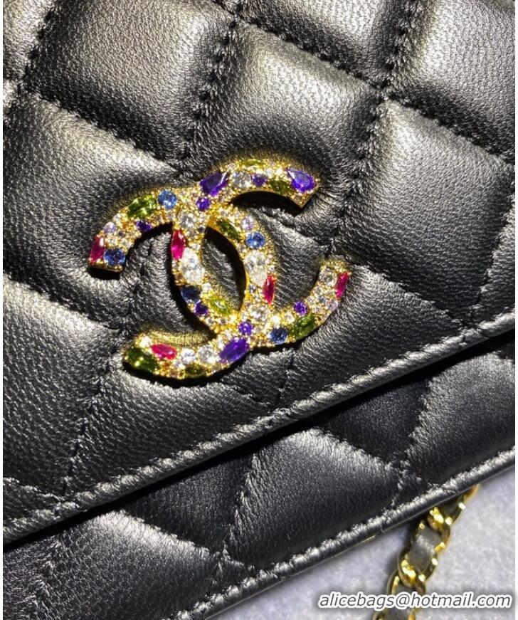 Trendy Design Chanel WALLET ON CHAIN AP1794 Black