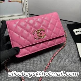 Low Cost Chanel WALLET ON CHAIN AP1794 Pink