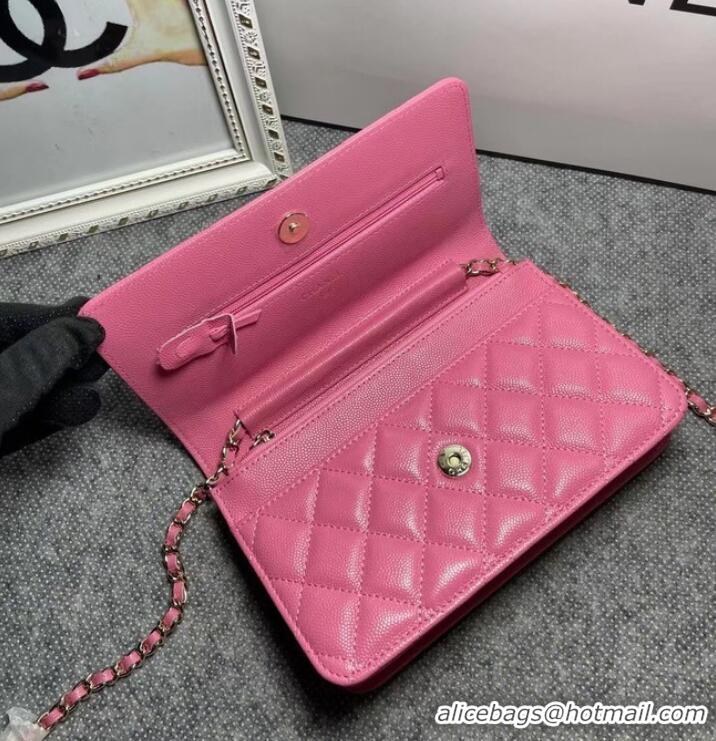 Low Cost Chanel WALLET ON CHAIN AP1794 Pink