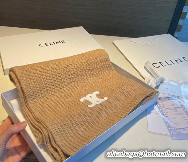 Buy Cheapest Celine Knit Long Scarf 30x180cm 1108 Light Brown 2023