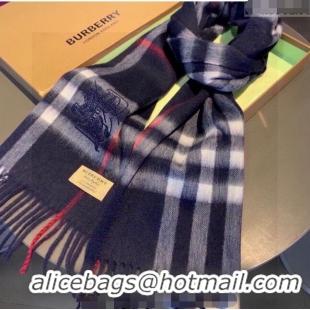 Grade Design Burberry Check Long Scarf 32x180cm 1108 Blue 2023