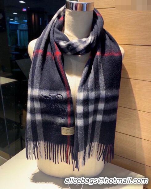 Grade Design Burberry Check Long Scarf 32x180cm 1108 Blue 2023