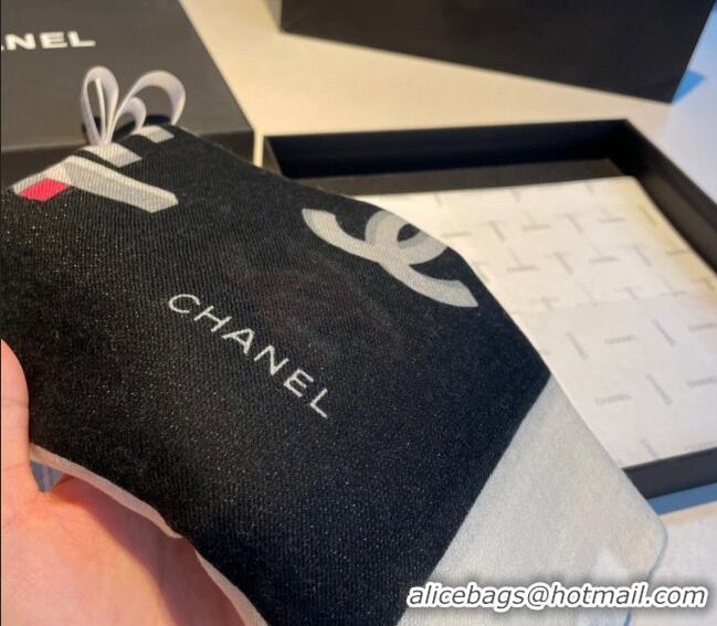 New Style Chanel Logo Scarf 100x200cm CH1108 Black 2023