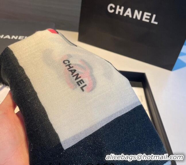 Promotional Chanel Logo Scarf 100x200cm CH1108 White 2023