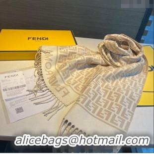 Reasonable Price Fendi Wool FF Long Scarf 30x180cm F1108 Beige 2023