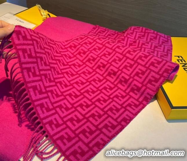 Trendy Design Fendi Wool FF Long Scarf 30x180cm F1108 Dark Pink 2023