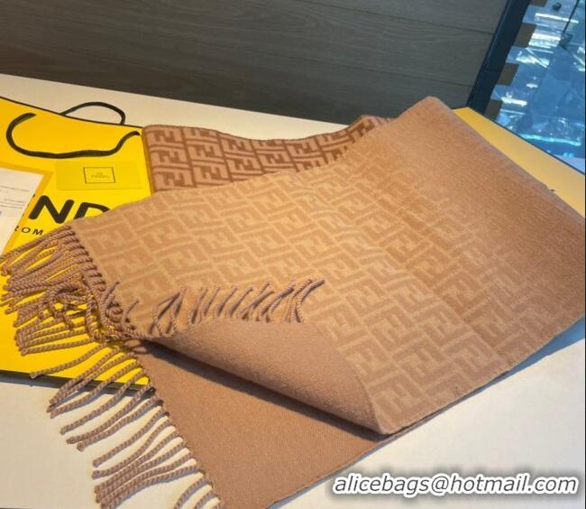 Super Quality Fendi Wool FF Long Scarf 30x180cm F1108 Brown 2023