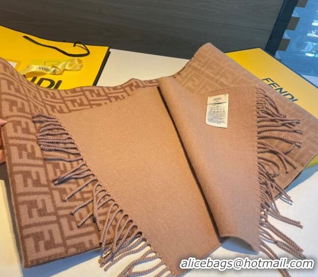 Super Quality Fendi Wool FF Long Scarf 30x180cm F1108 Brown 2023