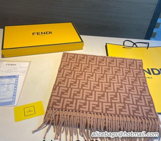 Super Quality Fendi Wool FF Long Scarf 30x180cm F1108 Brown 2023