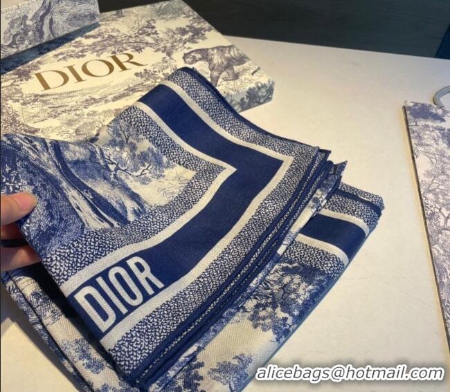 Super Quality Dior Toile de Jouy Cashmere Long Scarf 65x185cm D1108 Blue 2023