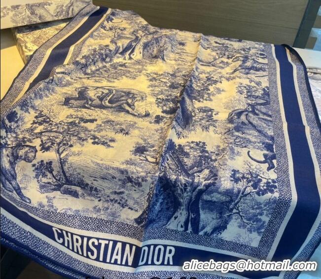 Super Quality Dior Toile de Jouy Cashmere Long Scarf 65x185cm D1108 Blue 2023