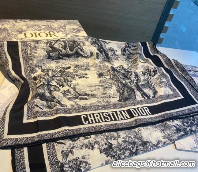 Well Crafted Dior Toile de Jouy Cashmere Long Scarf 65x185cm D1108 Black 2023