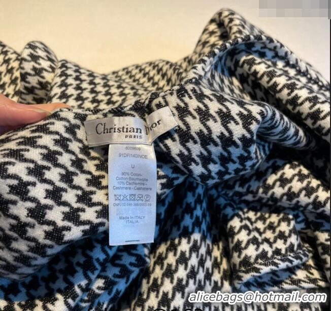 Reasonable Price Dior Micro-Houndstooth Cape 140x180cm D1108 White/Black 2023