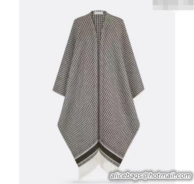 Reasonable Price Dior Micro-Houndstooth Cape 140x180cm D1108 White/Black 2023