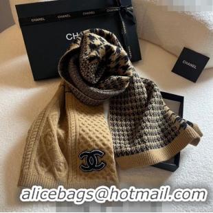 Super Quality Chanel Knit Long Scarf 30x190cm C1108 Brown 2023