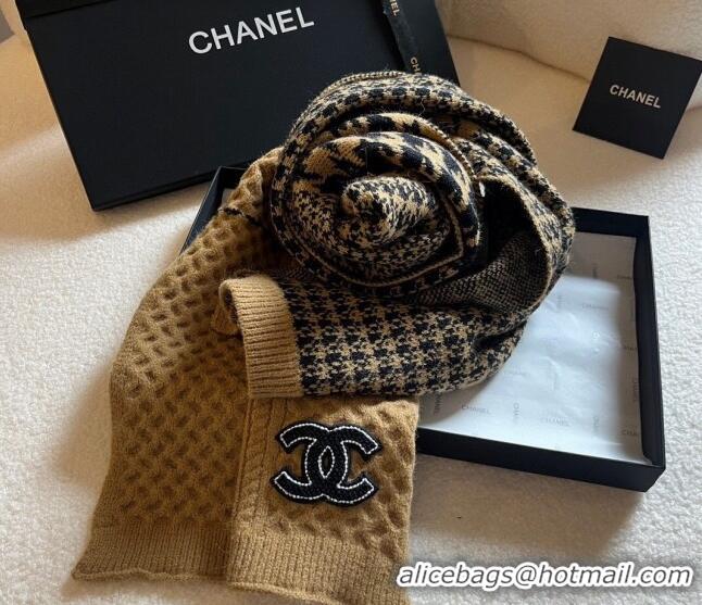 Super Quality Chanel Knit Long Scarf 30x190cm C1108 Brown 2023