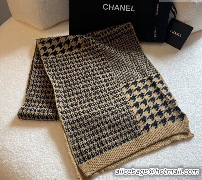 Super Quality Chanel Knit Long Scarf 30x190cm C1108 Brown 2023