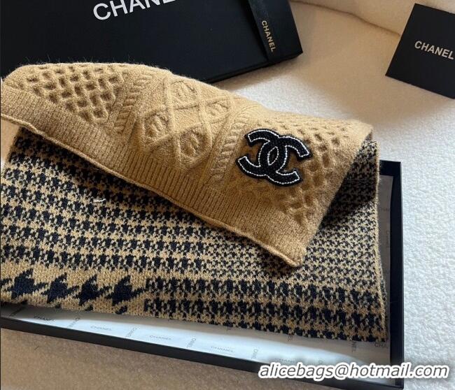 Super Quality Chanel Knit Long Scarf 30x190cm C1108 Brown 2023