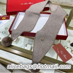 Cheapest Loro Piana Knit Long Scarf 11x120cm LP8071 Beige 2023