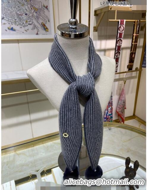 Good Product Loro Piana Knit Long Scarf 11x120cm LP8071 Grey 2023