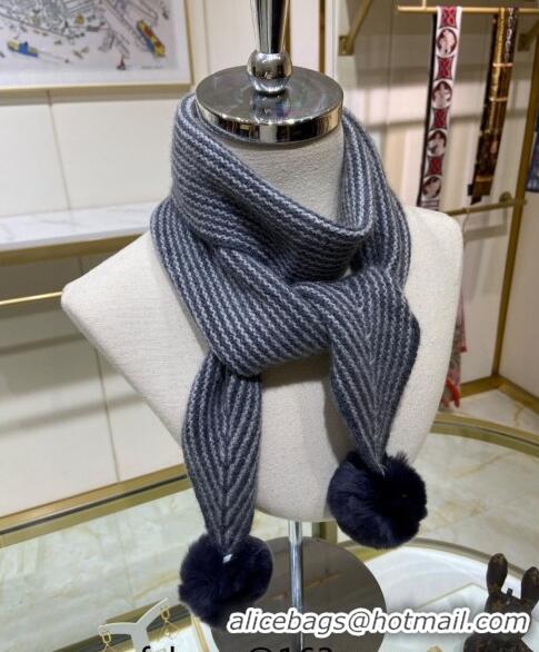 Good Product Loro Piana Knit Long Scarf 11x120cm LP8071 Grey 2023