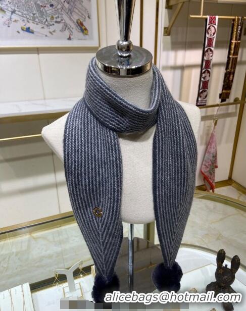 Good Product Loro Piana Knit Long Scarf 11x120cm LP8071 Grey 2023