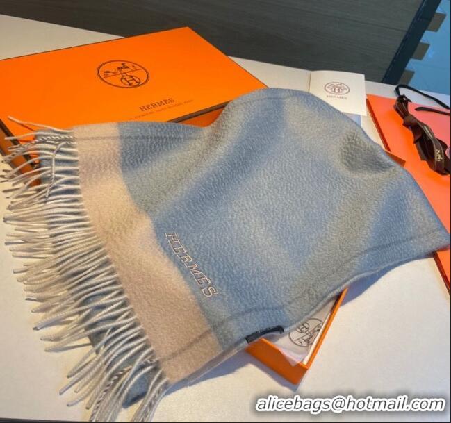 Pretty Style Hermes Cashmere Long Scarf 30x185cm H11703 Blue 2023