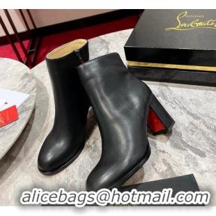 Affordable Price Christian Louboutin Adoxa Ankle Boots 7cm in Black Calf Leather 103078