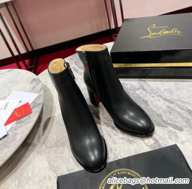 Affordable Price Christian Louboutin Adoxa Ankle Boots 7cm in Black Calf Leather 103078