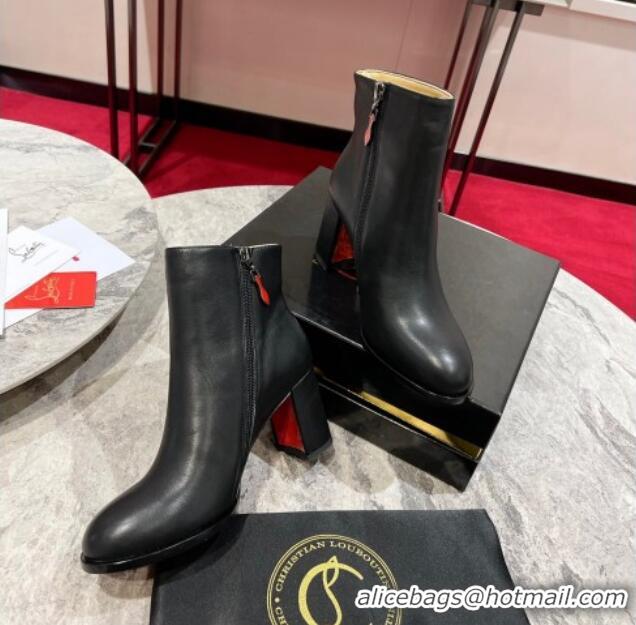 Affordable Price Christian Louboutin Adoxa Ankle Boots 7cm in Black Calf Leather 103078