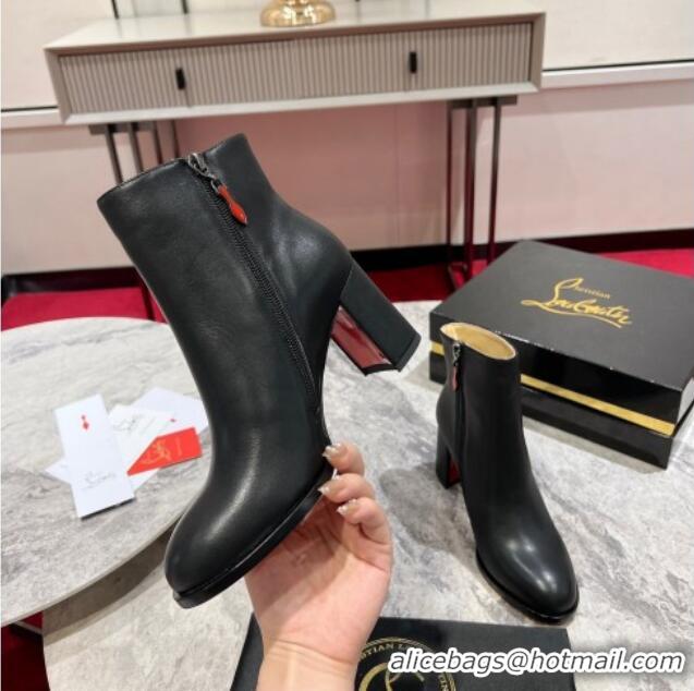 Affordable Price Christian Louboutin Adoxa Ankle Boots 7cm in Black Calf Leather 103078