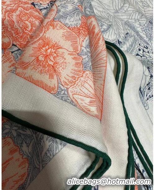 Low Price Hermes Retourala Nature Cashmere Sqaure Shawl Scarf 140cm H11710 Grey 2023